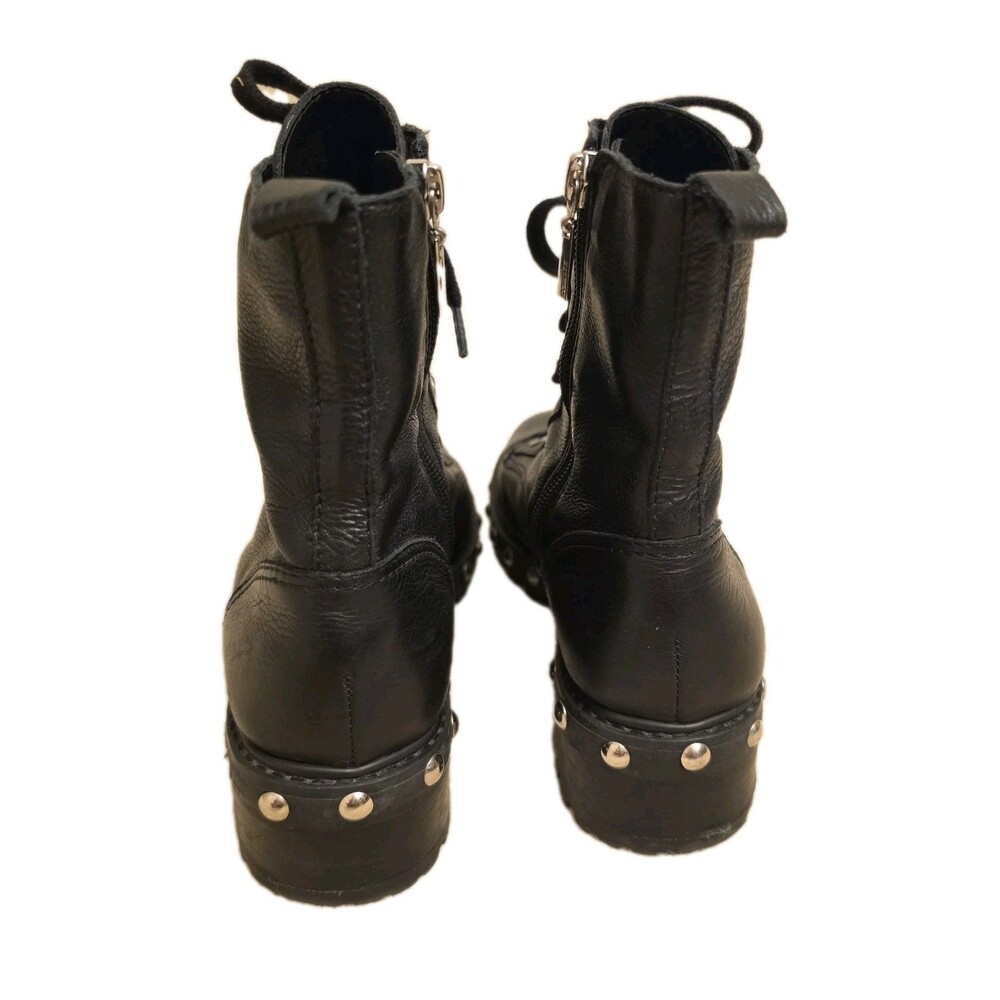 Schutz Andrea Studded Super Soft Leather Combat Boots, Womens Size 7.5 B - Picture 4 of 11